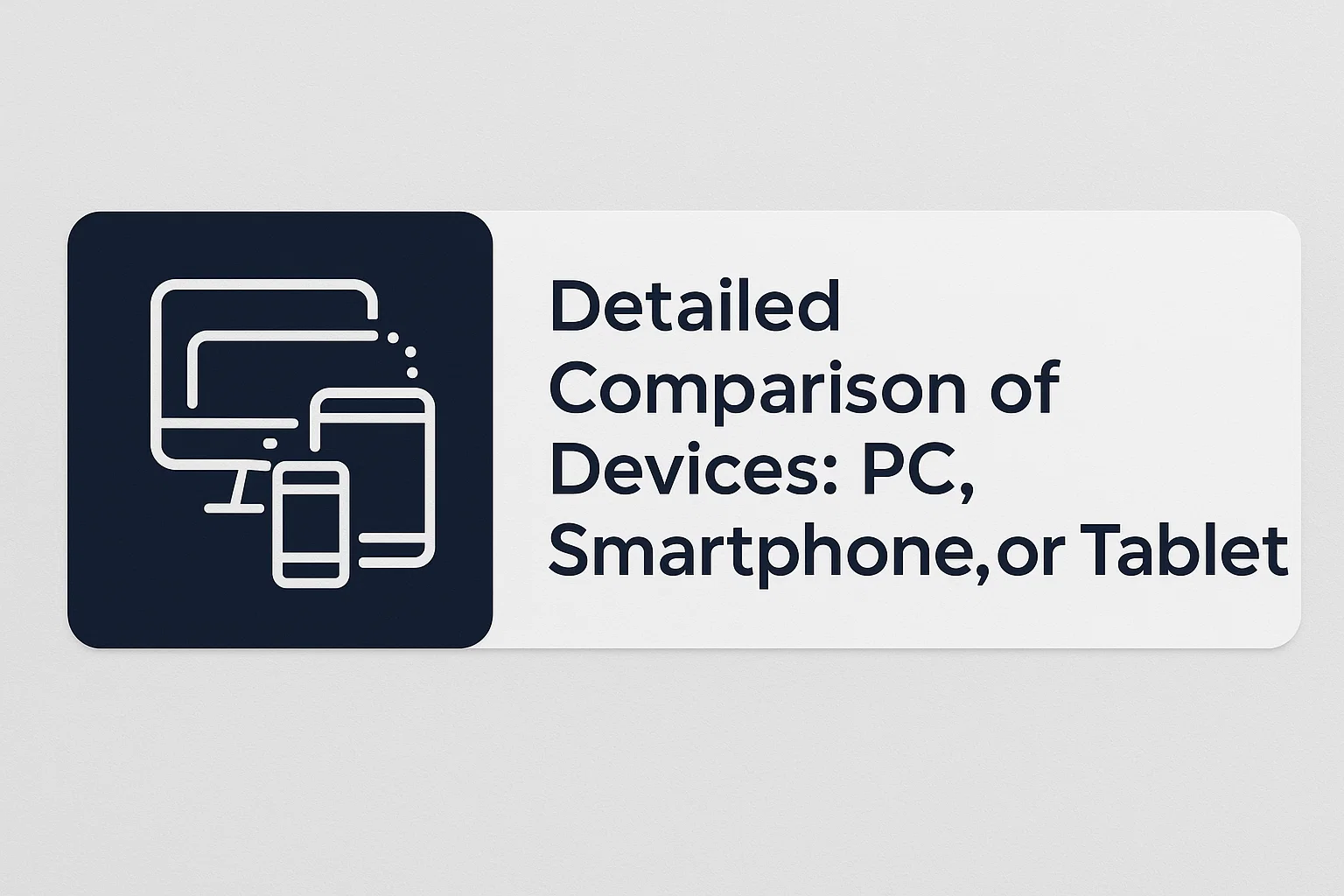 Detailed Comparison of Devices: PC, Smartphone, or Tablet
