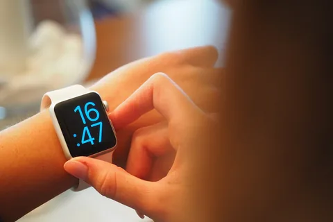 This is a smart watch on a girl's hand