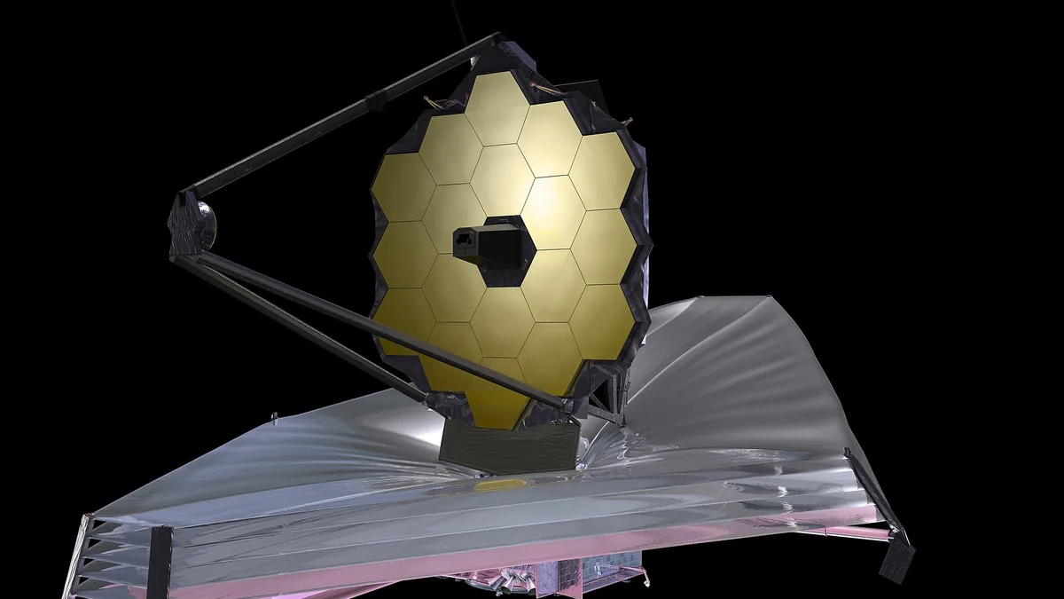 Illustration of the James Webb Space Telescope , current as of September 2009. Top side