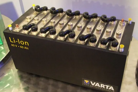 Lithium ion battery by VARTA (Museum Autovision Altlußheim, Germany)