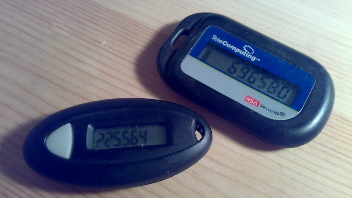 OTP tokens RSA SecurID and VASCO DIGIPASS GO 3